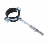 Heavy Pipe Clamp With Rubber With Hanger Bolt And Plastic Anchor